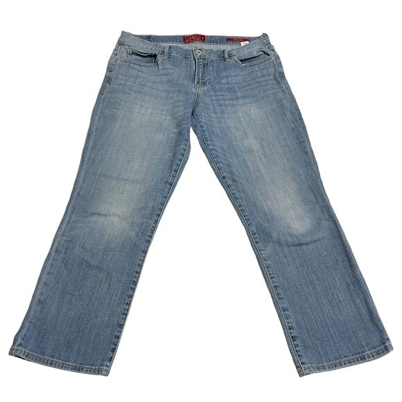 Lucky Brand Jeans Womens Size 8 Blue Sweet Crop Mid Rise Light Wash Denim Pants - Picture 1 of 13